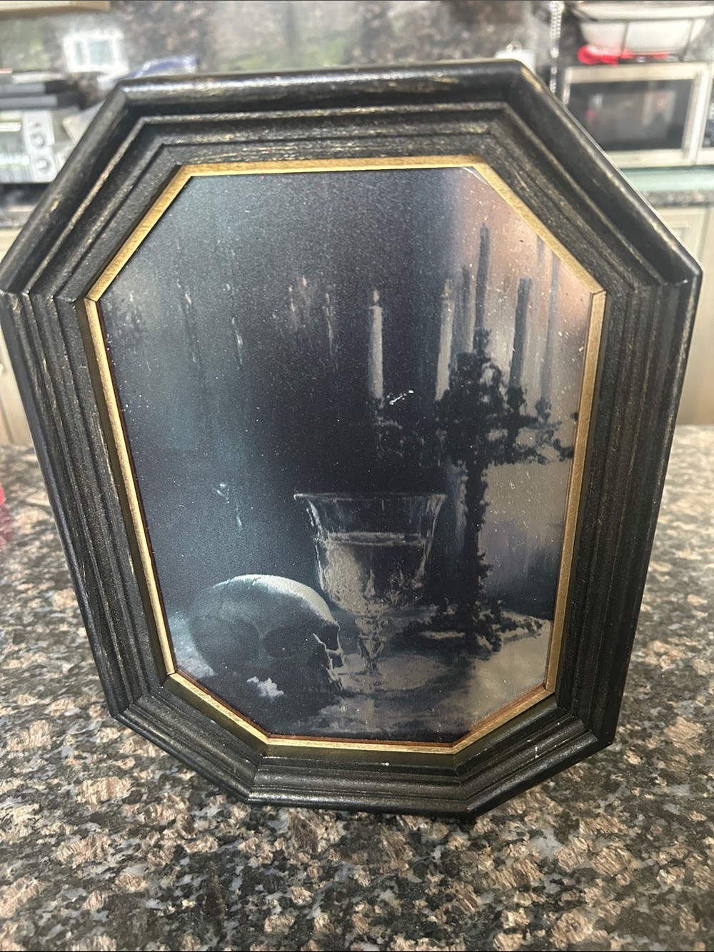 ASHLAND BLACK & GOLD OCTAGONAL HALLOWEEN WALL DECOR NWT
